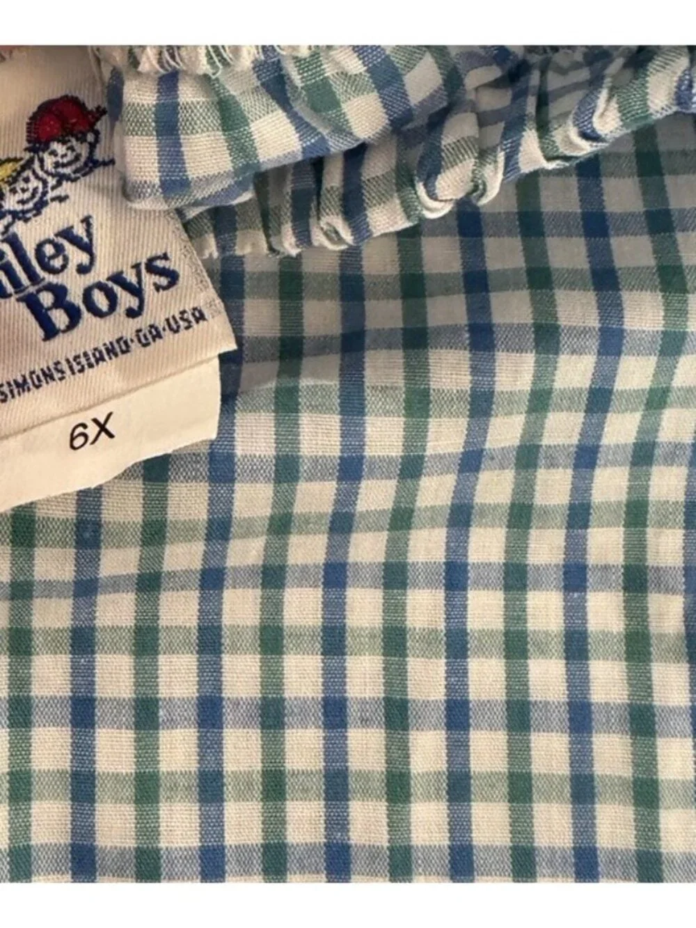 The Bailey Boys Golf Pillowcase Short Set Blue Green Gingham 6X Preppy NWT